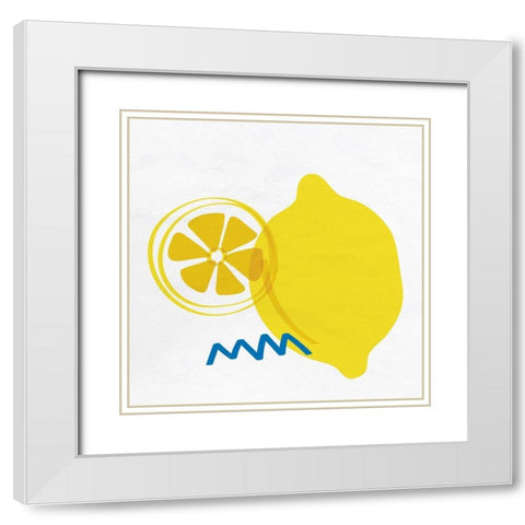 Lemon Drop 2 White Modern Wood Framed Art Print with Double Matting by Bailey, Ann