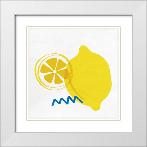 Lemon Drop 2 White Modern Wood Framed Art Print with Double Matting by Bailey, Ann