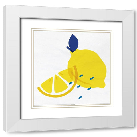 Lemon Drop 3 White Modern Wood Framed Art Print with Double Matting by Bailey, Ann