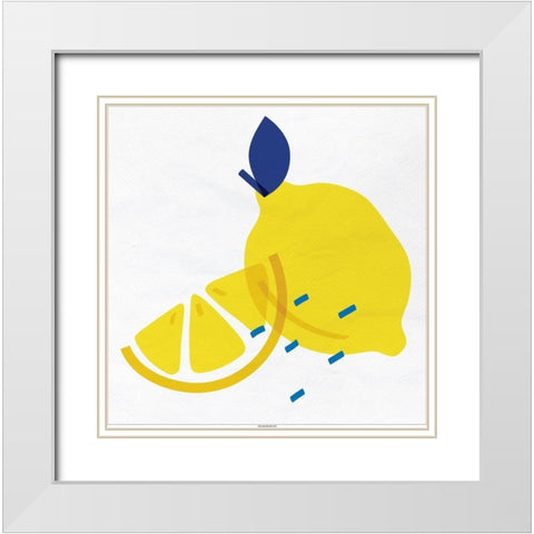 Lemon Drop 3 White Modern Wood Framed Art Print with Double Matting by Bailey, Ann