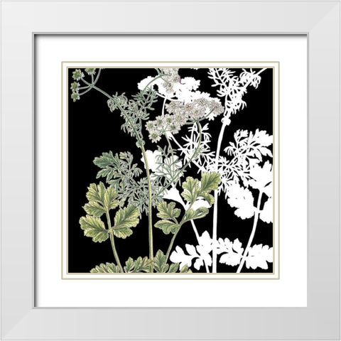 Botanical Sage and White 2 White Modern Wood Framed Art Print with Double Matting by Bailey, Ann