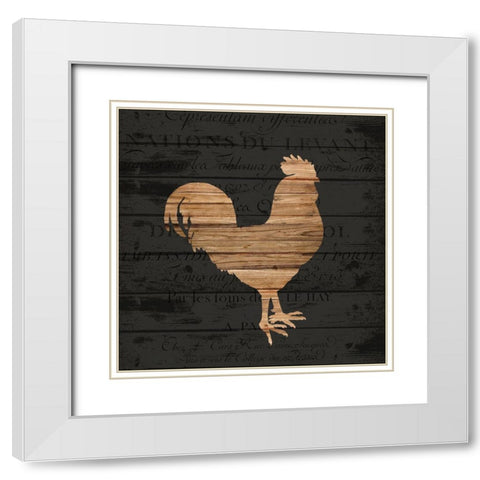 Cluck White Modern Wood Framed Art Print with Double Matting by Bailey, Ann