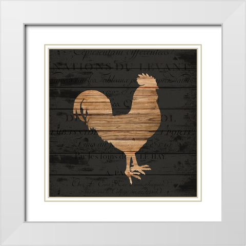 Cluck White Modern Wood Framed Art Print with Double Matting by Bailey, Ann