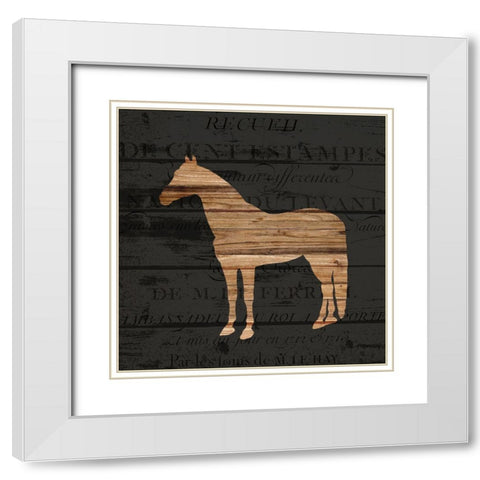 Neigh White Modern Wood Framed Art Print with Double Matting by Bailey, Ann