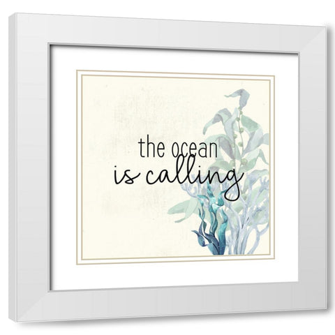 The Ocean White Modern Wood Framed Art Print with Double Matting by Bailey, Ann