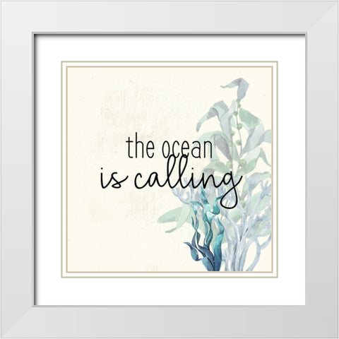 The Ocean White Modern Wood Framed Art Print with Double Matting by Bailey, Ann