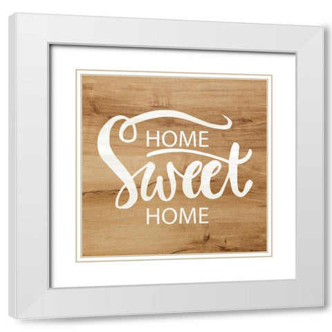Home Sweet White Modern Wood Framed Art Print with Double Matting by Bailey, Ann