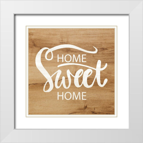 Home Sweet White Modern Wood Framed Art Print with Double Matting by Bailey, Ann