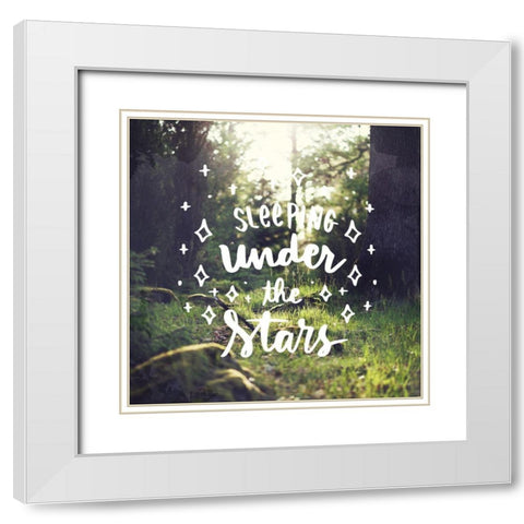 Sleeping Under the Stars White Modern Wood Framed Art Print with Double Matting by Bailey, Ann