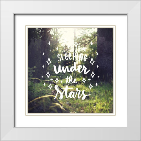 Sleeping Under the Stars White Modern Wood Framed Art Print with Double Matting by Bailey, Ann