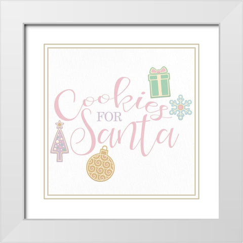 Cookies For Santa White Modern Wood Framed Art Print with Double Matting by Bailey, Ann