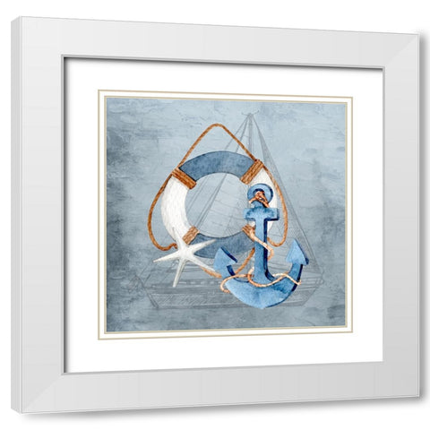 On the Coast 2 White Modern Wood Framed Art Print with Double Matting by Bailey, Ann