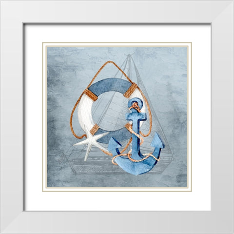 On the Coast 2 White Modern Wood Framed Art Print with Double Matting by Bailey, Ann