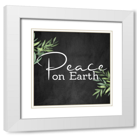 Peace on Earth White Modern Wood Framed Art Print with Double Matting by Bailey, Ann