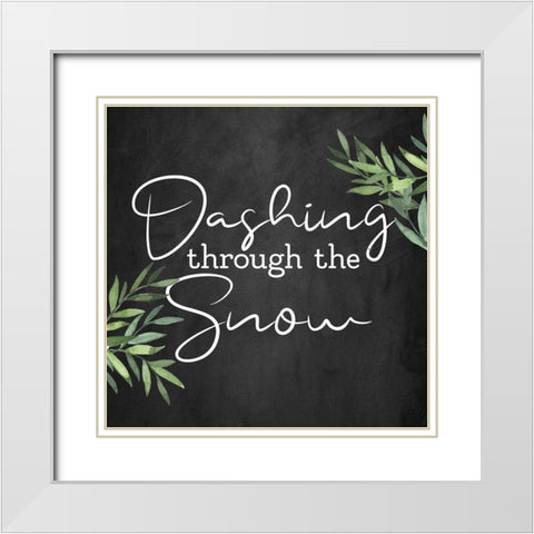 Snow Dashing White Modern Wood Framed Art Print with Double Matting by Bailey, Ann