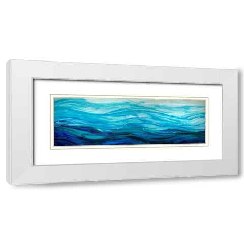 River Run White Modern Wood Framed Art Print with Double Matting by Bilotta, Barbara