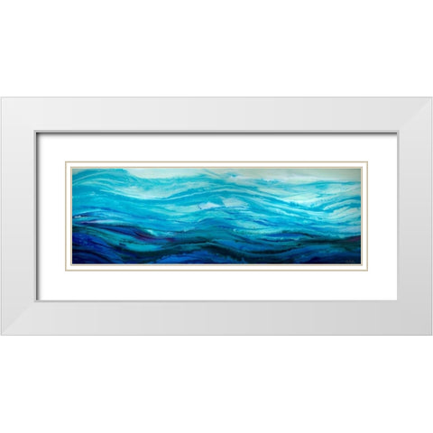 River Run White Modern Wood Framed Art Print with Double Matting by Bilotta, Barbara