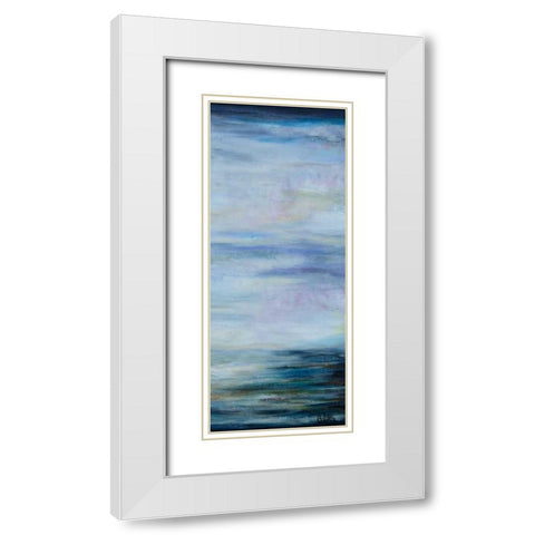 Narrow Waterscape 2 White Modern Wood Framed Art Print with Double Matting by Bilotta, Barbara