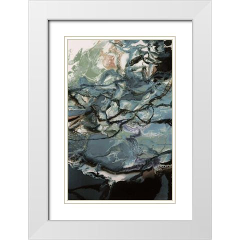Lunar Pool White Modern Wood Framed Art Print with Double Matting by Bilotta, Barbara