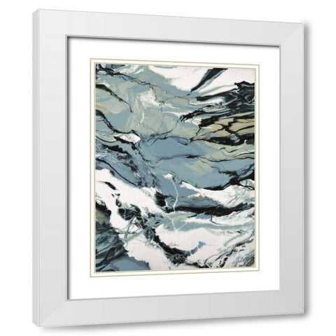 Lunar Currents White Modern Wood Framed Art Print with Double Matting by Bilotta, Barbara