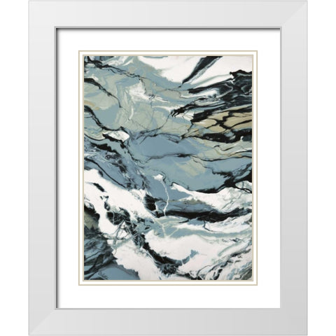 Lunar Currents White Modern Wood Framed Art Print with Double Matting by Bilotta, Barbara