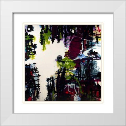 Light In The Shadows White Modern Wood Framed Art Print with Double Matting by Bilotta, Barbara