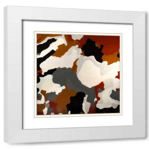 Brown Camo White Modern Wood Framed Art Print with Double Matting by Bilotta, Barbara