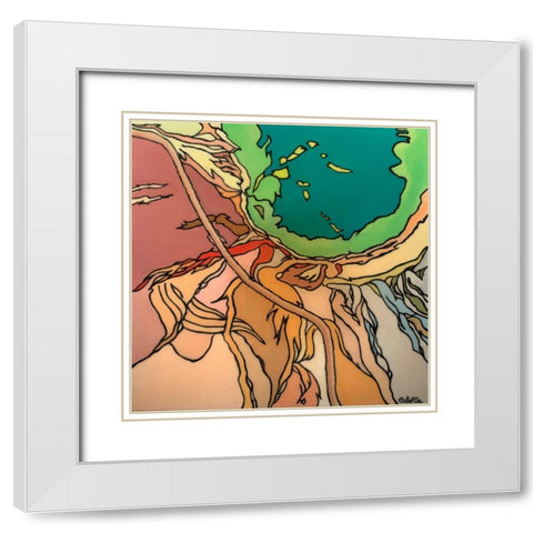 Yellowstone White Modern Wood Framed Art Print with Double Matting by Bilotta, Barbara