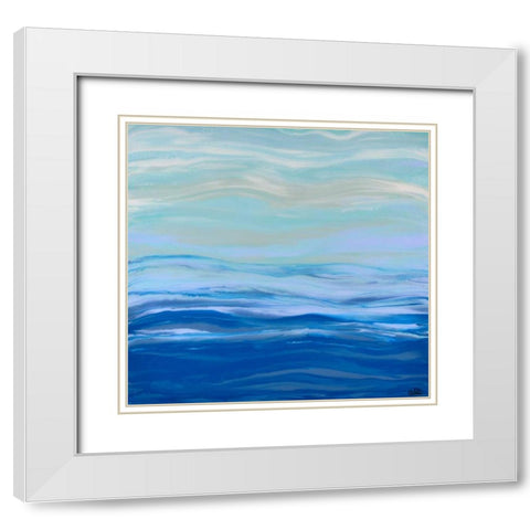 Pure Water White Modern Wood Framed Art Print with Double Matting by Bilotta, Barbara