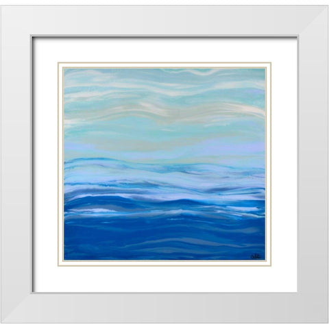 Pure Water White Modern Wood Framed Art Print with Double Matting by Bilotta, Barbara
