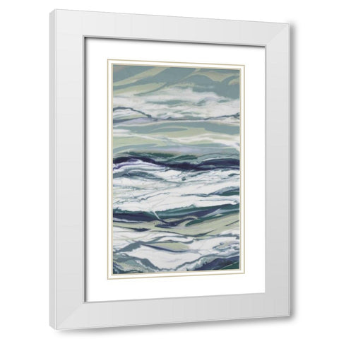 Ocean Blues White Modern Wood Framed Art Print with Double Matting by Bilotta, Barbara