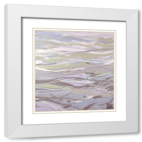 Lavendar Hues White Modern Wood Framed Art Print with Double Matting by Bilotta, Barbara