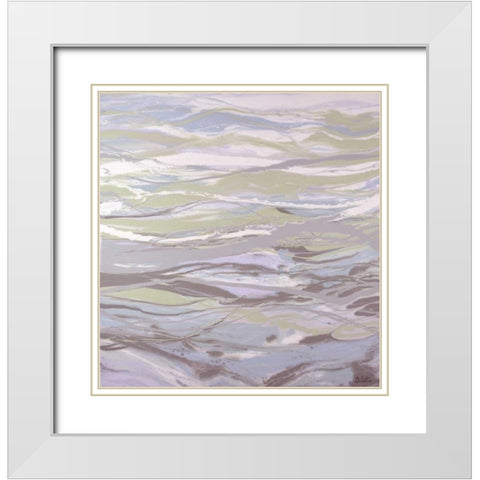Lavendar Hues White Modern Wood Framed Art Print with Double Matting by Bilotta, Barbara