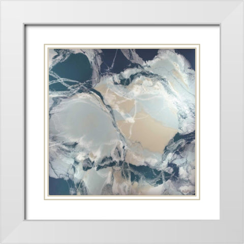 Ocean Deep White Modern Wood Framed Art Print with Double Matting by Bilotta, Barbara