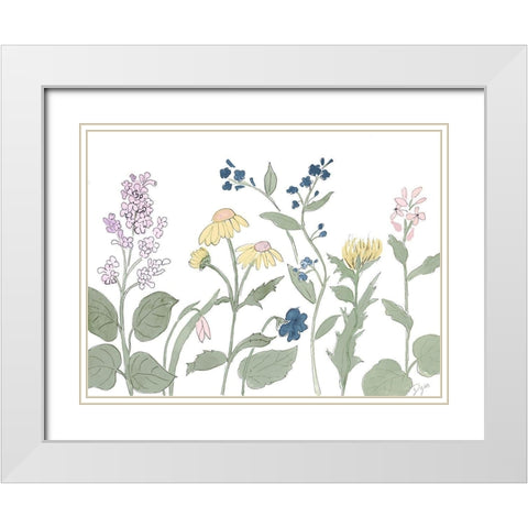 Spring Parade 2 White Modern Wood Framed Art Print with Double Matting by Dyer, Beverly