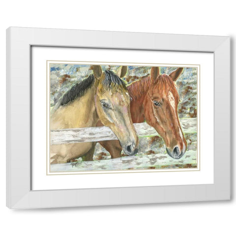 Phoenix and Sadona 600 White Modern Wood Framed Art Print with Double Matting by Dyer, Beverly