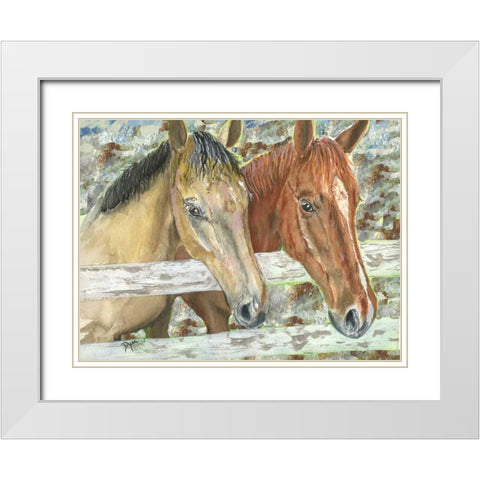 Phoenix and Sadona 600 White Modern Wood Framed Art Print with Double Matting by Dyer, Beverly