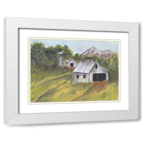 Country Road 1 White Modern Wood Framed Art Print with Double Matting by Dyer, Beverly