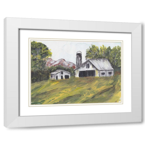 Country Road II White Modern Wood Framed Art Print with Double Matting by Dyer, Beverly