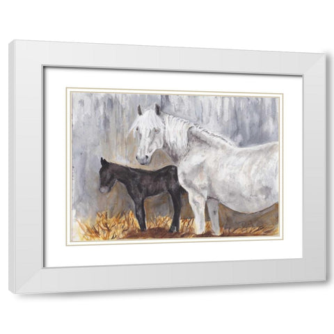 Tender Moment II White Modern Wood Framed Art Print with Double Matting by Dyer, Beverly