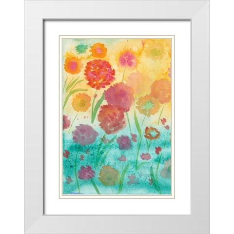 Spring Meadow II White Modern Wood Framed Art Print with Double Matting by Dyer, Beverly