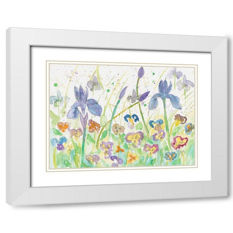 Iris and Company White Modern Wood Framed Art Print with Double Matting by Dyer, Beverly
