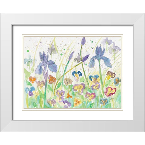 Iris and Company White Modern Wood Framed Art Print with Double Matting by Dyer, Beverly