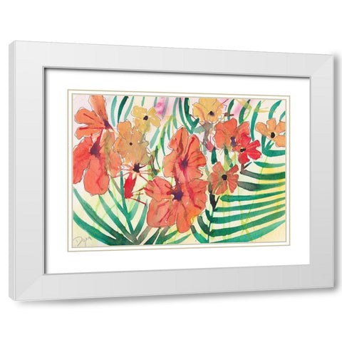 Paradise White Modern Wood Framed Art Print with Double Matting by Dyer, Beverly