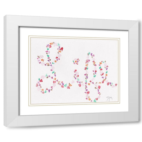 Soft Florals 2018 Life White Modern Wood Framed Art Print with Double Matting by Dyer, Beverly