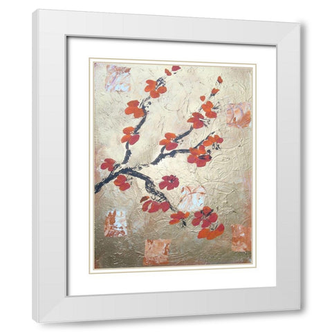 Metallic Breeze 1 White Modern Wood Framed Art Print with Double Matting by Dyer, Beverly
