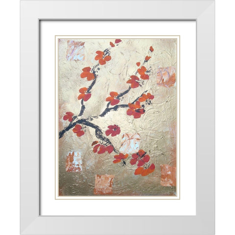 Metallic Breeze 1 White Modern Wood Framed Art Print with Double Matting by Dyer, Beverly