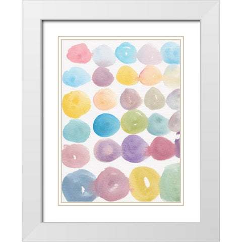 Paint Swatches White Modern Wood Framed Art Print with Double Matting by Dyer, Beverly