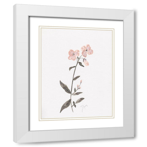 Wildflower Organics II White Modern Wood Framed Art Print with Double Matting by Kimberly, Allen