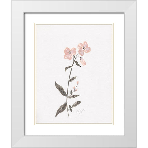Wildflower Organics II White Modern Wood Framed Art Print with Double Matting by Kimberly, Allen